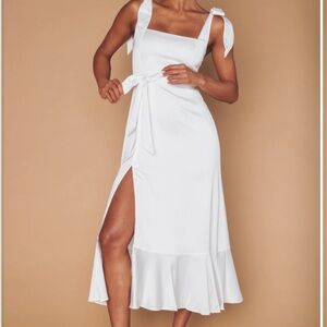 Show Me Your MuMu White Midi Dress